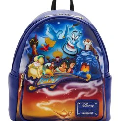 Discount 🛒 Loungefly - Disney Aladdin 30th Anniversary Mini 🎒 Backpack 🎁