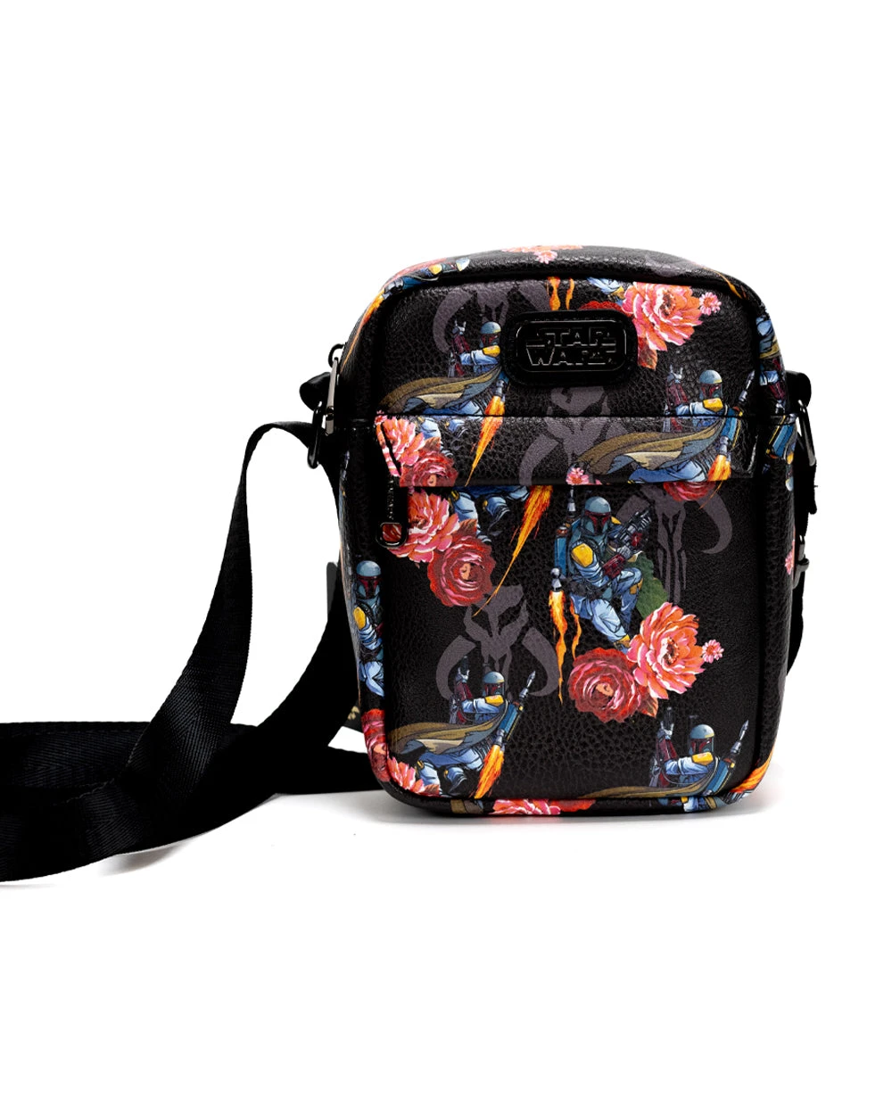 Outlet ๐ฅ Buckle Down Star Wars Boba Fett Floral Parks Crossbody Bag ๐