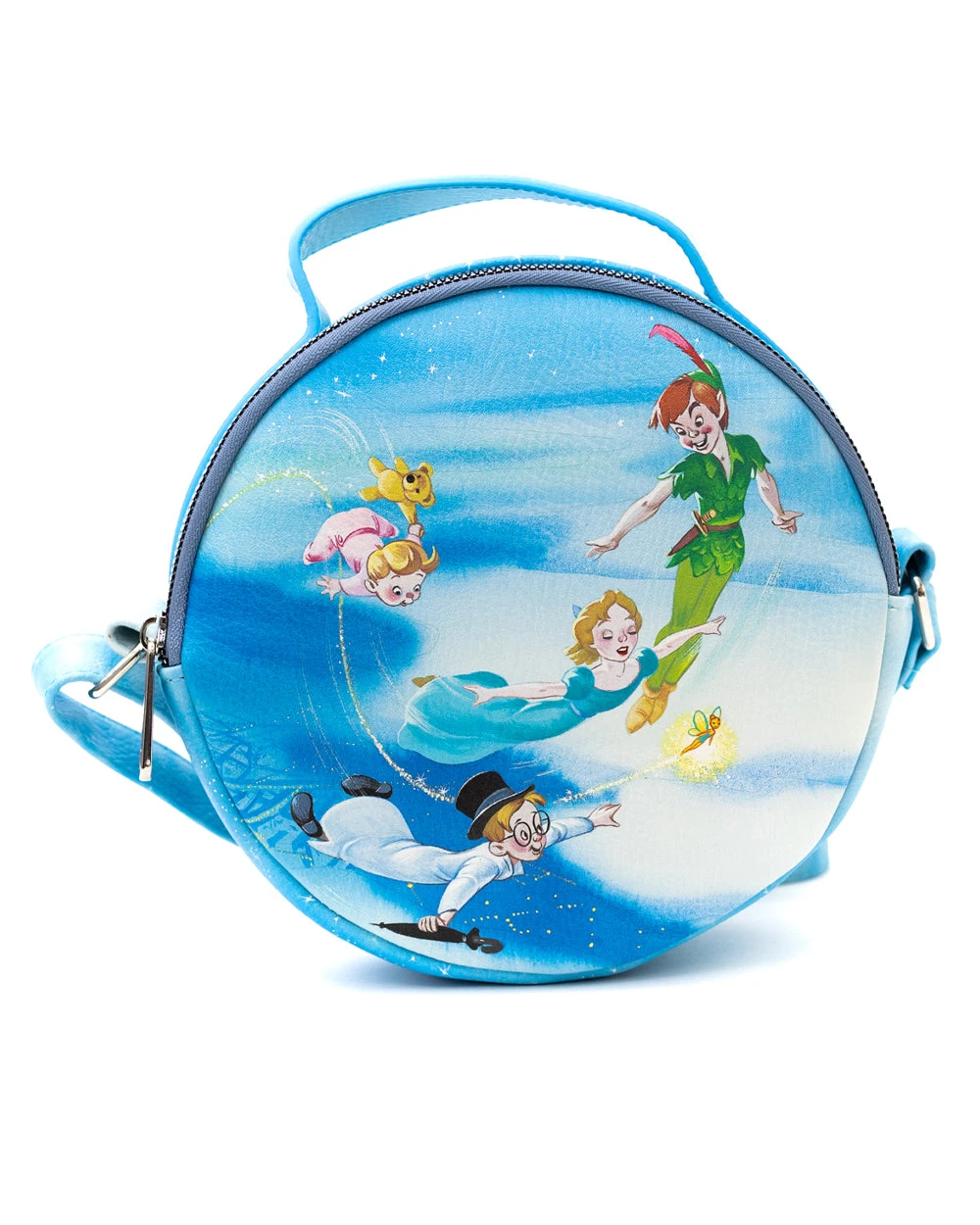 Cheapest ๐ Buckle Down Disney Peter Pan Flight Park Crossbody Bag ๐