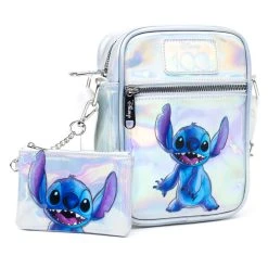 Hot Sale 🔥 Buckle Down Disney 100 - Stitch Holographic Crossbody Bag And ID/Coin Bag - PRESALE 🔔