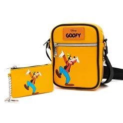 Best Pirce ⌛ Buckle Down Disney Classic Goofy Deluxe Crossbody Bag & ID/Coin Keychain 😍