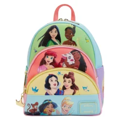 Best reviews of π Loungefly - Disney Princess Collage Triple Pocket Mini π Backpack *PREORDER* βοΈ