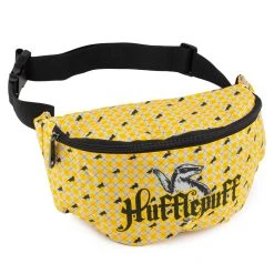 Cheap โ๏ธ Buckle-Down Fanny Pack - Harry Potter Hufflepuff Badger With Shield Argyle Gray Yellow ๐ฅฐ